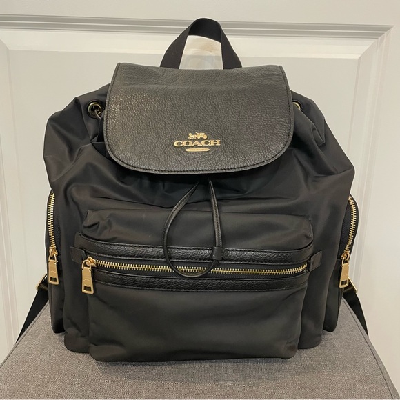 COACH Baby Backpack Diaper Bag In Black Nylon - Picture 1 of 11